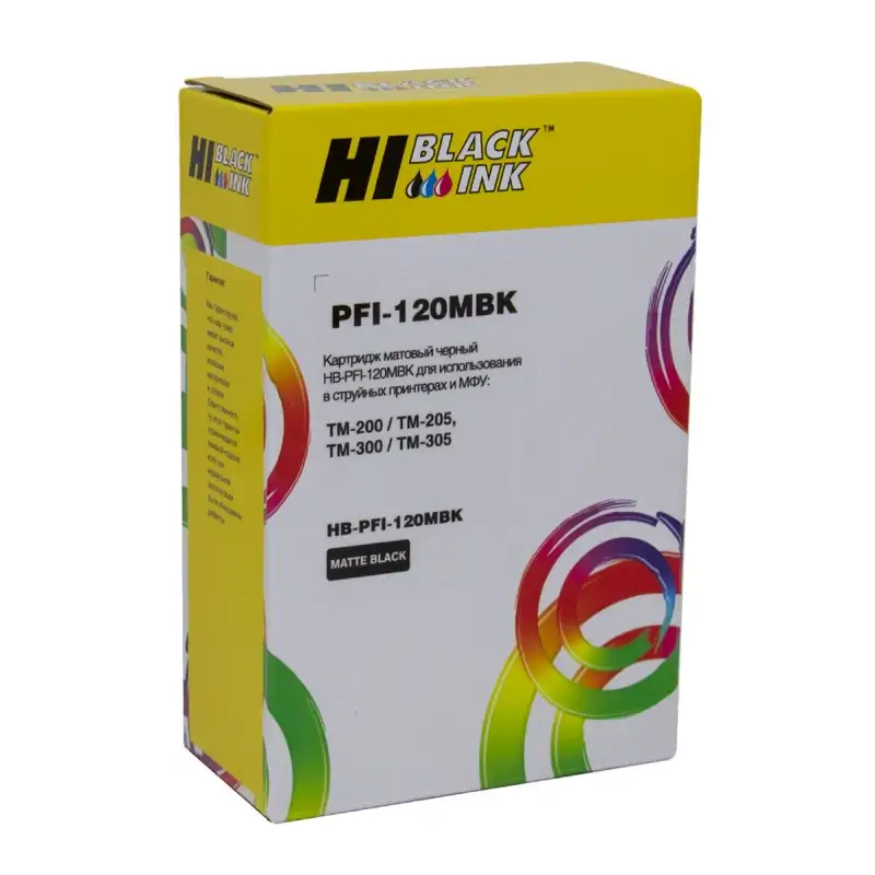 Артикул: vt-10607, Картридж Hi-Black (PFI-120MBK) для Canon TM-200/205/300/255/350/355, matte black, Пигментные чернила, 130 мл, с чипом
Canon imagePROGRAF TM-200/200MFP/205/300/300MFP/305/250/255/350/355;GP-200/300 с чипы, Партномер: PFI-120MBK, Тип: Картриджи струйные, Производитель: Hi-Black, для Canon, Товары TOP80