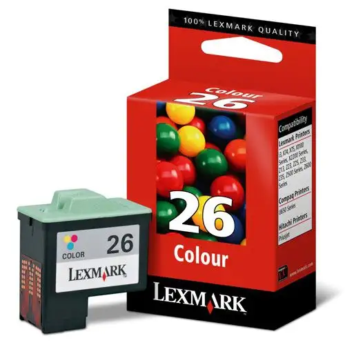 Артикул: vt-19778, Картридж Lexmark Z13/23/Z33/Z602/i3 , №26 10N0026, Color, Z25/Z35/Z605X75/X1150, 275стр, Партномер: , Тип: Картриджи струйные оригинальные, Производитель: Lexmark, для Lexmark,