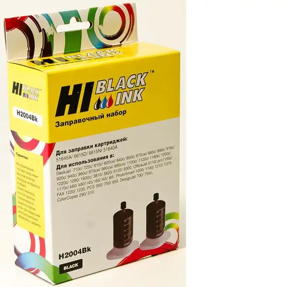 Заправочный набор Hi-Black для HP 51645A/C6615A/51640A, Bk, 2x20 мл. Заправочный набор Hi-Black для HP 51645A/C6615A/51640A, Bk, 2x20 мл.