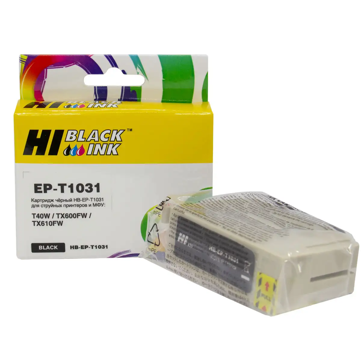 Артикул: vt-10159, Картридж Hi-Black (EPT1031) для Epson Stylus Office T40/TX510/TX510fn/TX600, Black, , Партномер: , Тип: Картриджи струйные совместимые, Производитель: Hi-Black, для Epson, Sale