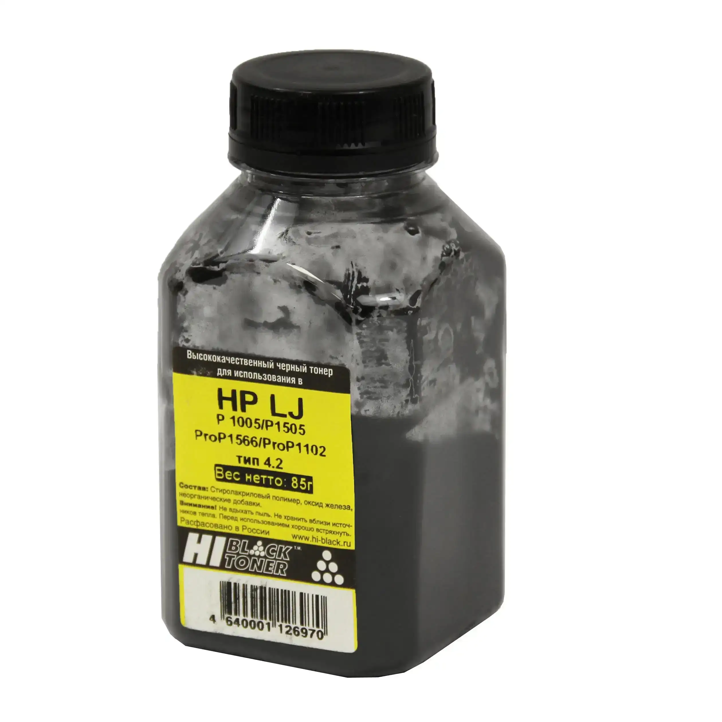 Тонер Hi-Black для HP LJ P1005/P1505/ProP1566/ProP1102, Тип 4.2, Bk, 85 г, банка Тонер Hi-Black для HP LJ P1005/P1505/ProP1566/ProP1102, Тип 4.2, Bk, 85 г, банка