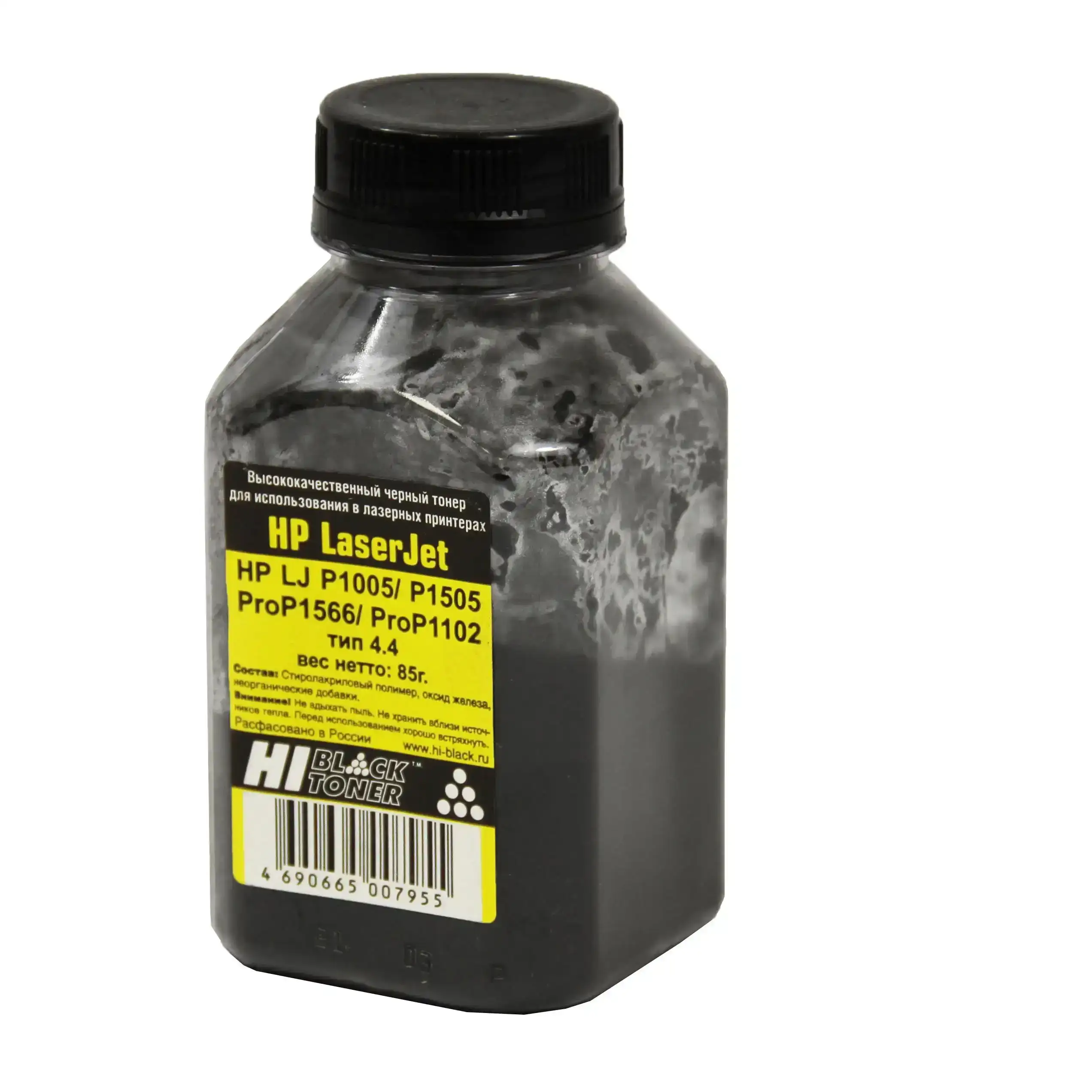 Тонер Hi-Black для HP LJ P1005/P1505/ProP1566/ProP1102, Тип 4.4, Bk, 85 г, банка Тонер Hi-Black для HP LJ P1005/P1505/ProP1566/ProP1102, Тип 4.4, Bk, 85 г, банка