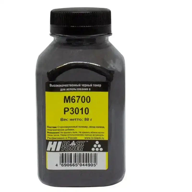 Тонер Hi-Black для M6700/P3010, Bk, 80 г, банка Тонер Hi-Black для M6700/P3010, Bk, 80 г, банка
