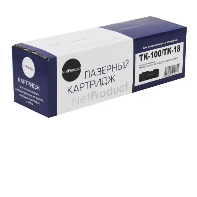 Тонер-картридж NetProduct (N-TK-100/TK-18) для Kyocera KM-1500/FS-1020, 7,2K Тонер-картридж NetProduct (N-TK-100/TK-18) для Kyocera KM-1500/FS-1020, 7,2K