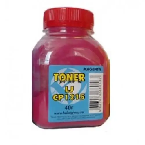 ТОНЕР HP CP1025/1215/1515/1518/M1312/1525/CM1415 (фл. 40гр.) Magenta BULAT ТОНЕР HP CP1025/1215/1515/1518/M1312/1525/CM1415 (фл. 40гр.) Magenta BULAT