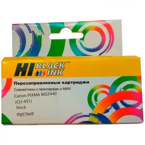 Перезаправляемый картридж Hi-Black (HB-PGI-450) для Canon PIXMA MG5440, Bk, пустой,с чипом Перезаправляемый картридж Hi-Black (HB-PGI-450) для Canon PIXMA MG5440, Bk, пустой,с чипом