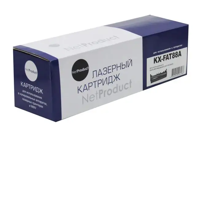 Тонер-картридж NetProduct (N-KX-FAT88A) для Panasonic KX-FL401/402/403/FLC411/412/413, 2K Тонер-картридж NetProduct (N-KX-FAT88A) для Panasonic KX-FL401/402/403/FLC411/412/413, 2K