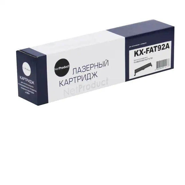 Тонер-картридж NetProduct (N-KX-FAT92A) для Panasonic KX-MB263/283/763/773/783, 2K Тонер-картридж NetProduct (N-KX-FAT92A) для Panasonic KX-MB263/283/763/773/783, 2K