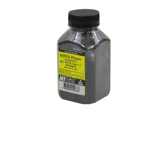 Тонер Hi-Black для Xerox Phaser 3110/3117/WC PE16, Standard, Тип 1.1, Bk, 78 г, банка Тонер Hi-Black для Xerox Phaser 3110/3117/WC PE16, Standard, Тип 1.1, Bk, 78 г, банка