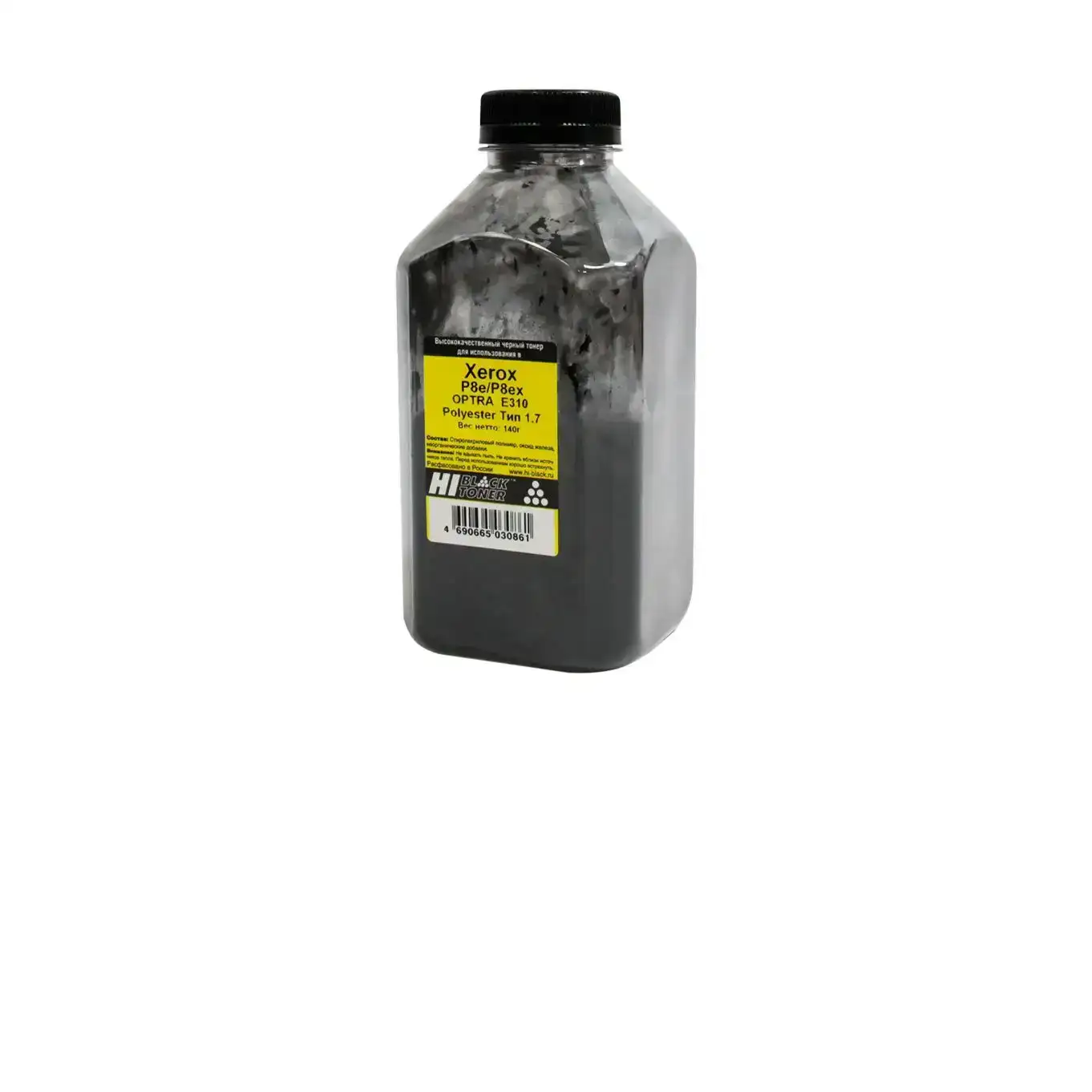Тонер Hi-Black для Xerox Р8e/P8ex/OPTRA E310, Polyester, Тип 1.7, Bk, 140 г, банка Тонер Hi-Black для Xerox Р8e/P8ex/OPTRA E310, Polyester, Тип 1.7, Bk, 140 г, банка