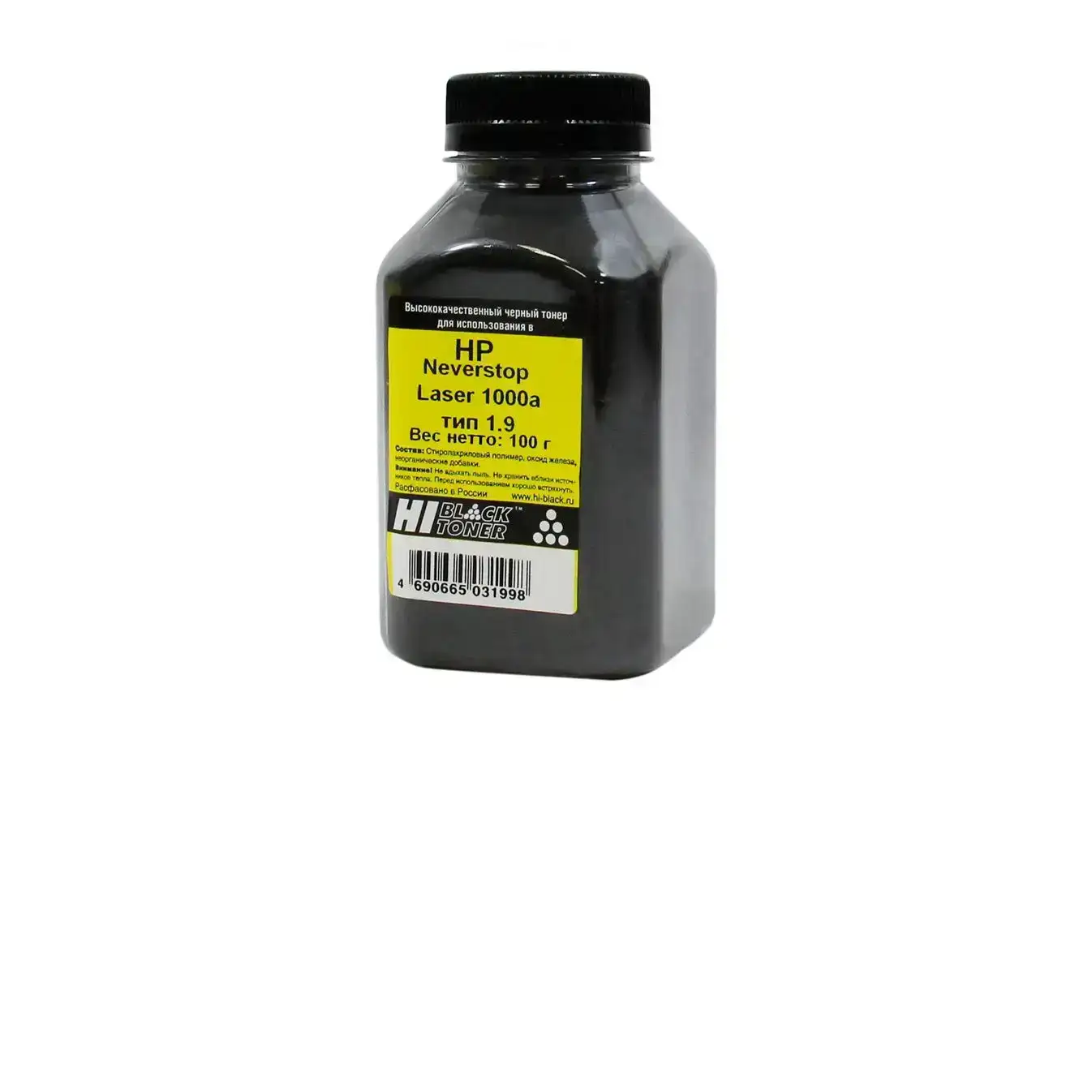 Тонер Hi-Black для HP Neverstop Laser 1000a, Тип 1.9, Bk, 100 г, банка Тонер Hi-Black для HP Neverstop Laser 1000a, Тип 1.9, Bk, 100 г, банка