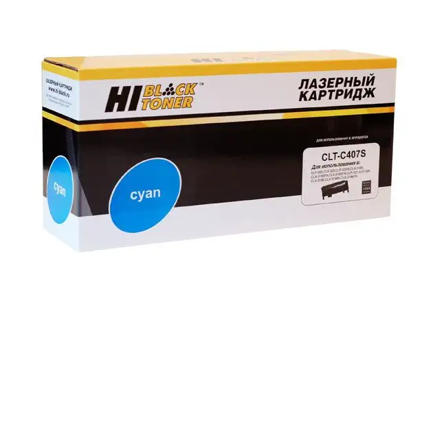 Тонер-картридж Hi-Black (HB-CLT-C407S) для Samsung CLP-320/320n/325/CLX-3185, C, 1K