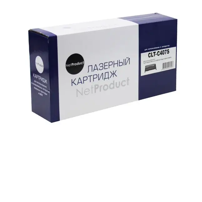 Тонер-картридж NetProduct (N-CLT-C407S) для Samsung CLP-320/320n/325/CLX-3185, C, 1K Тонер-картридж NetProduct (N-CLT-C407S) для Samsung CLP-320/320n/325/CLX-3185, C, 1K