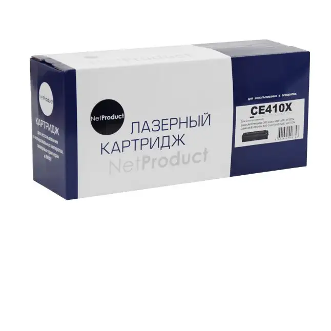 Артикул: vt-5554, Картридж NetProduct (N-CE410X) для HP CLJ Pro300 Color M351/M375/Pro400 Color/M451, Bk, 4K, HP CLJ Pro Color M475, Партномер: N-CE410X, Тип: Картриджи лазерные, Производитель: NetProduct, для HP, 