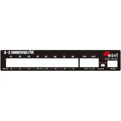 POE-803G коммутатор PoE 8+2 гигабитных порта, металлический корпус